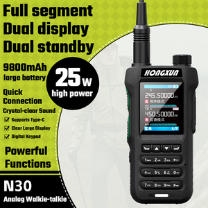 HX N30 VHF UHF Doble Banda Doble Pantalla 25W Alta Potencia Walkie Talkie Banda de Aviación Copia de Frecuencia con una Tecla para Aviación, Radioaficionados y Uso Exterior - Product Image 2