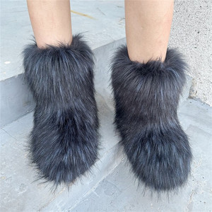 Bottes en fourrure moelleuse Y2K pour femmes Jiubaju 2026, bottes d'hiver chaudes et fourrées pour femmes - Product Image 3