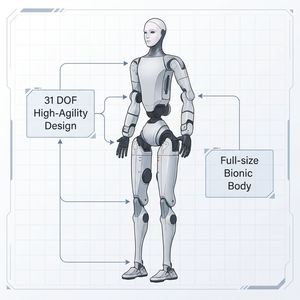 2026 Unitree H2 Humanoid Robot Destiny Awakening Full-<b>size</b> Bionic Robot 31 DOF 360N.m Torque for AI Research & Industrial Use - Product Image 2