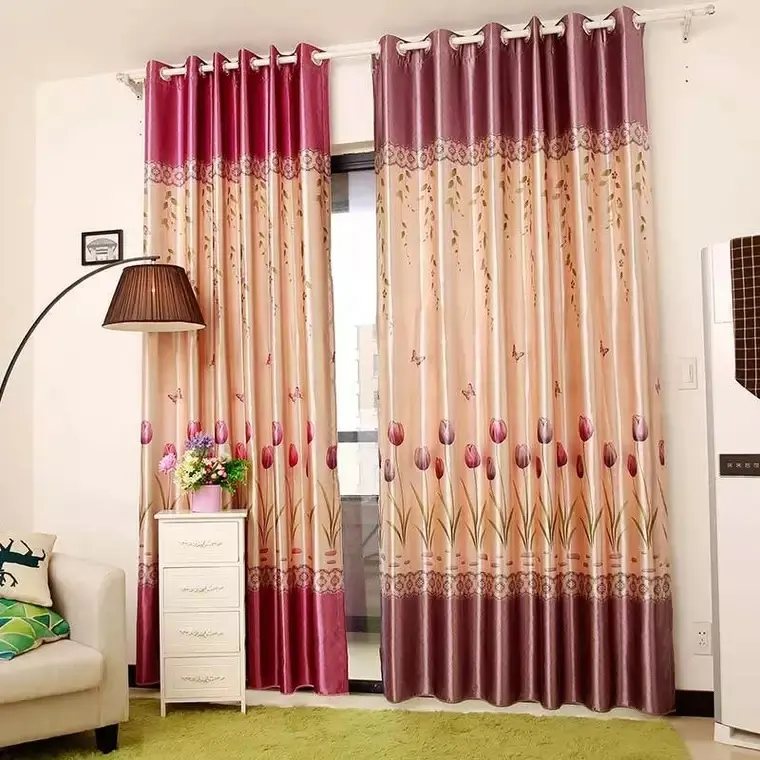 Patrón de flor de impresión de transferencia de oficina ventana cortina cortinas de Diseño ancho 2,8 M Peso 200gsm