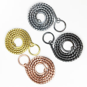 फैक्टरी गर्म-बिक्री फैशन बहु-रंग का गला घोंटना नाग पी श्रृंखला कुत्ते कॉलर चांदी सोने की चेन हार थोक - Product Image 1