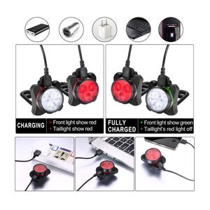 Set di 2 Luci Posteriori LED Portatili per Bicicletta Clover, Luce Freno Rossa e Bianca, Impermeabile IPx4, 50 Lumen, 4 Modalità, USB - Product Image 2