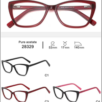 Monturas de Gafas de Acetato de Alta Calidad al por Mayor, Monturas de Gafas para Miopía en Múltiples Colores y Formas