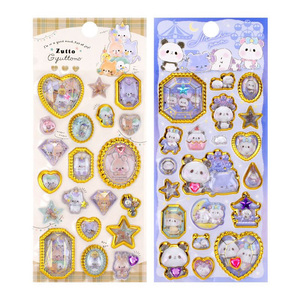 สติกเกอร์ตกแต่งลายการ์ตูน 3 มิติ แบบนูนลายคริสตัลเลเซอร์ รูปทรงเพชร สำหรับงาน DIY ของขวัญสร้างสรรค์ - Product Image 1