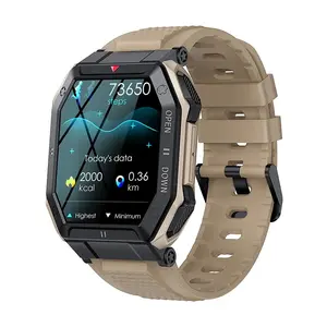 Reloj inteligente de lujo Resistente 1,85 pulgadas BT Llamadas Deportes al aire libre Smartwatch K55 Ritmo cardíaco Oxígeno en sangre para hombres