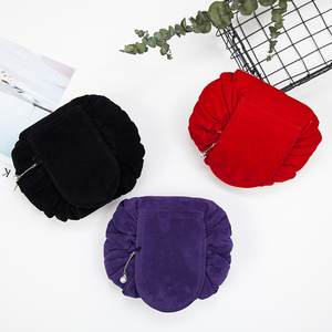 Large Travel <b>Toiletries</b> Storage <b>Bag</b> Lazy Pull String Cosmetic <b>Bags</b> All-in-one Velvet Flannel <b>Drawstring</b> Makeup <b>Bag</b> Organizer - Product Image 5