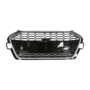 Rejilla delantera negra brillante para coche <span class=keywords><strong>A4</strong></span> S4, rejilla de nido de abeja de malla estilo RS4 modificada para <span class=keywords><strong>Audi</strong></span> <span class=keywords><strong>A4</strong></span> S4 B9.5 2020 2021 2022 2023 - Product Image 5