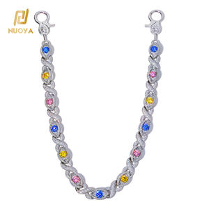 NUOYA <strong>Colorful</strong> Big Diamond Eye Pants <strong>Chain</strong> Women's Iced Out Cuban <strong>Link</strong> Hip Hop Jewelry Infinite Design Gift - Product Image 1