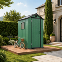 Abri de jardin en plastique KENDA 4x6 pieds, 32 % moins de vis pour un montage facile, cabane à outils de jardin, garantie 10 ans, niveau 11