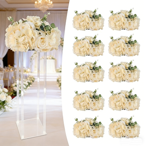 Sfera Floreale per Matrimonio, Decorazione Moderna Bianca, Grande Centrotavola Artificiale in Plastica Bianca, Spedizione Gratuita - Product Image 6