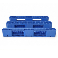 Palette robuste pour entrepôt, en HDPE, simple face, empilable, bleue ou sur mesure, palette en plastique