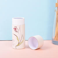 Boîte en tube de papier rond blanc personnalisée pour l'emballage de petits articles, boîte cylindrique en carton rigide avec couvercle