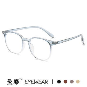 แว่นตา Yingtai TR90 กรอบสี่เหลี่ยม สีน้ำตาลใส กรอบเต็ม ป้องกันแสงสีฟ้า สำหรับทุกเพศ ไม่ใช่แว่นสายตา - Product Image 3