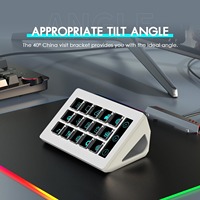 BSSY) Clavier Stream Deck visuel avec écran LCD, 15 touches, contrôleur de création de contenu en direct, personnalisable pour Windows/MacOS/Android/iOS, cadeau