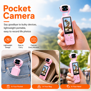 Videocamera d'Azione Tascabile con Batteria Esterna 90 °   Videocamera con Schermo Ribaltabile e <span class=keywords><strong>WIFI</strong></span> per Registrazione Video, Ideale per Viaggi e Vlogging - Product Image 4