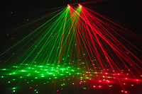 Faisceau de danse/stroboscope/laser intelligent à deux axes à quatre bras Trois en un Lumière à effet de scène dynamique