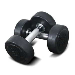 China Fabriek Directe Verkoop Dumbbell Commerciële Gym Fitness Apparatuur Vrije Gewichten Rubber Halter Voor Krachttraining