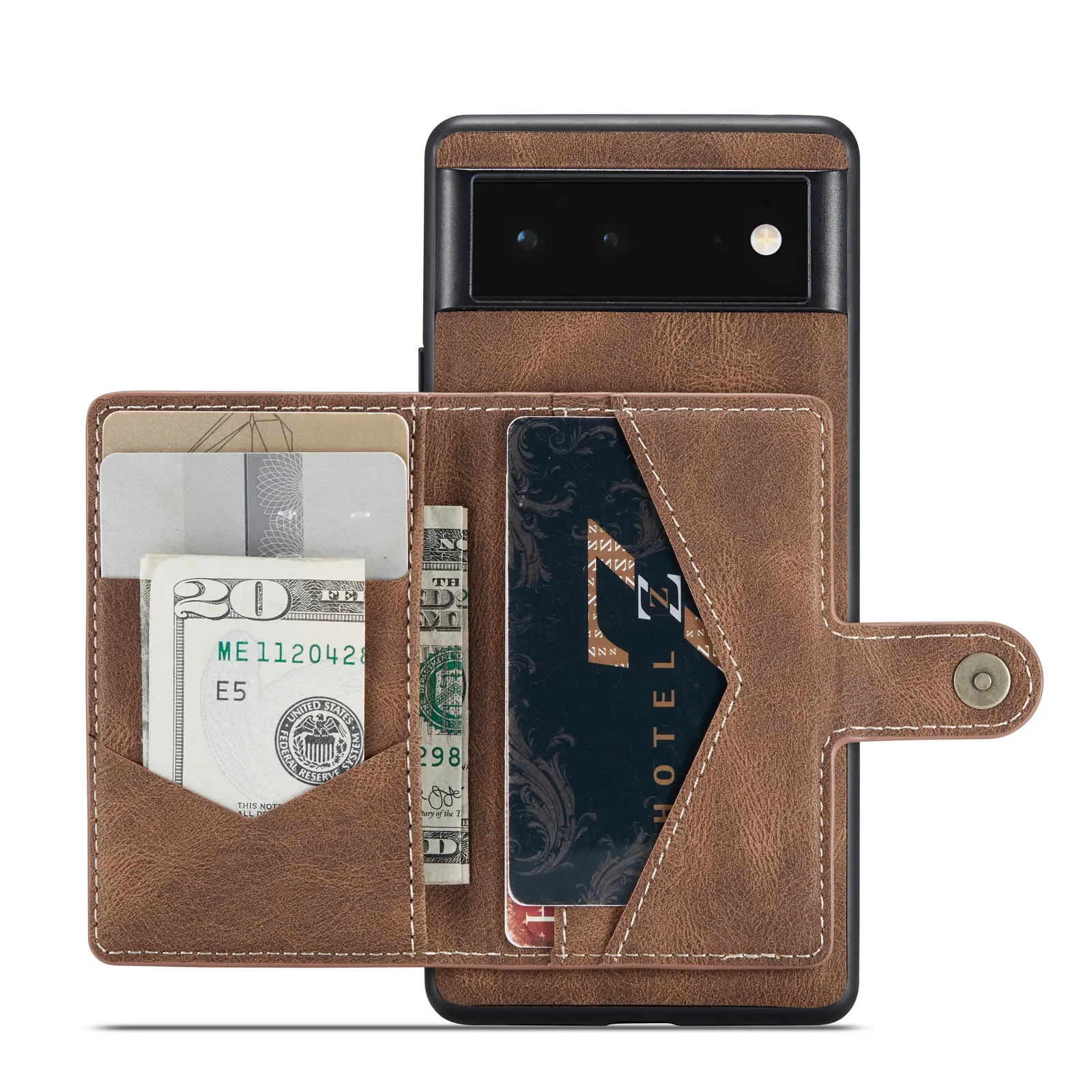 Hot Sale Card Holder Magnetic Wallet Leather Cover Case for Google Pixel 7 Pro 6A 6 Pro 6 5A Support Wireless Charger Phone Case