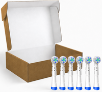 Cabezales de repuesto compatibles con OEM IO con tapas protectoras, paquete de 6 recambios blancos para cepillo de dientes eléctrico