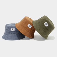 Sombrero de Pana Retro para Otoño e Invierno, Sombrero de Cubo Cálido y Grueso para el Sol