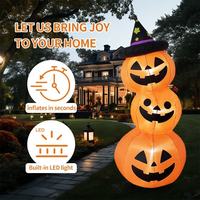 LUYI Citrouille gonflable d'Halloween de 1,8 m, idéale pour les fêtes de famille en Halloween