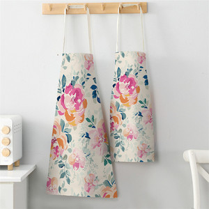 Bán Buôn Đồ Gia Dụng Nhà Bếp Tạp Dề Tùy Chỉnh Hoa In Tạp Dề Bbq - Product Image 1