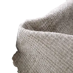 100% Polyester Upholstery Velvet Chenille Fabric For Sofa Furniture Plain Easy Clean Sofa Fabric