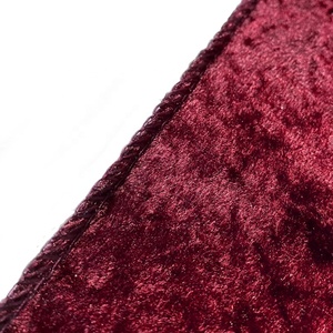 Burgundy sang trọng nhung bảng vải 120 / 132 inch Khăn trải bàn tròn mềm nghiền nát Khăn trải bàn Nhung - Product Image 6