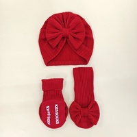 Conjunto de Gorro Turbante con Lazo y Calcetines para Bebés, para Uso Diario, Cómodo, Primavera y Otoño