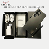 Teléfono Celular S26 Ultra con 22GB+2TB, Pantalla de 7.3 Pulgadas, 8000mAh, para Redes 5G Globales, Lápiz Integrado, Cámara Trasera de 108MP, LTE