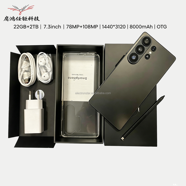 22GB+2TB 7.3inch Screen 8000mAh S26 Ultra Cell Phone for Global 5G Networks Built-in Pen 108MP Rear Camera LTE Cellular Phone