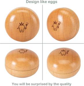Caja de Hada DE LOS Dientes para Niños Tallada Redonda de Madera de Espacio Libre, Caja de Almacenamiento de Recuerdo de Dientes Perdidos, Regalo para Niños y Niñas - Product Image 5