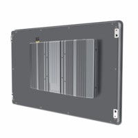 Panel industri tertanam 21.5 inci Pc tertutup penuh tahan debu desain tanpa kipas kelas industri stabil Motherboard Linux atau Win