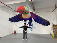 Ballon publicitaire gonflable en forme de perroquet, oiseau volant pour défilés et spectacles, en tissu Oxford, taille personnalisable, installation facile