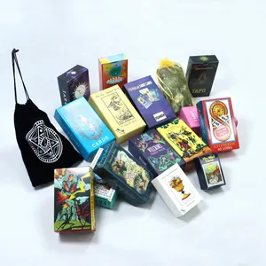 Cartas de tarot personalizadas de fábrica, cartas de tarot de afirmación de papel personalizadas, baraja de cartas de juego con caja