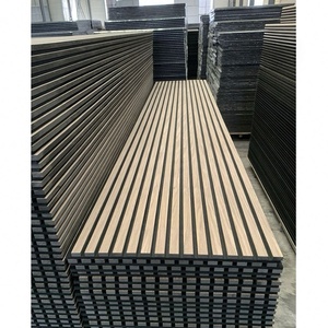 Panneaux acoustiques muraux à lattes SANYUAN modernes en MDF + polyester 2440 mm * 605 mm, réduction du bruit de 80 %, écologiques, hautement efficaces pour l'insonorisation - Product Image 3