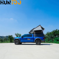 Huntoo Tente de camping mini pop-up tout-terrain en aluminium personnalisée pour pick-up, 4x4, camping-car, remorque, ou topper de camion, à glisser sur le véhicule