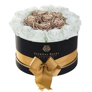 Custom Cardboard Round Tube Cylinder Flower Rose Packaging <b>Box</b> <b>Black</b> Round <b>Box</b> - Product Image 3