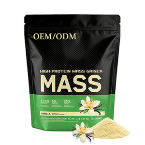 <span class=keywords><strong>Gainer</strong></span> de Masa Muscular, Proteína de Suero de Leche Alta en Proteínas <span class=keywords><strong>para</strong></span> Aumentar de Peso en Adultos, 50g+ por Porción, OEM/ODM, Marca Privada, Certificado GMP - Product Image 1