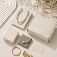 Boîtes personnalisées Lionwrapack avec logo, emballages cadeaux de luxe pour bijoux, avec boîte en papier durable pour bague, collier et bracelet
