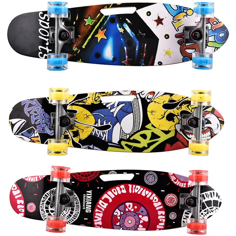 ポータブルサーフスケートトラックカスタムプリントスケートボードProfesional for Sale 4 Wheels Custom Skateboard