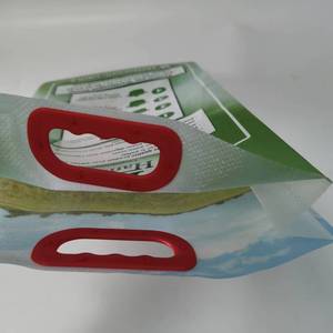 Tùy chỉnh Hàn Quốc <span class=keywords><strong>PP</strong></span> dệt 5kg 10kg đóng gói thiết kế túi gạo với tay cầm bằng nhựa - Product Image 4