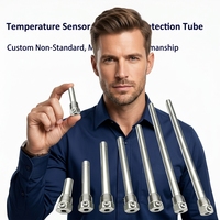 Gaine de protection pour capteur de température en acier inoxydable, grade 304, avec vis de montage latéral, pour conduites et thermossons