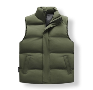 Liu Ming personalizado al por mayor nuevo Otoño Invierno Stand Collar cremallera cálido chaleco hombres Casual suelto sin mangas chaquetas chalecos - Product Image 4