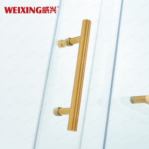 <span class=keywords><strong>Puerta</strong></span> de <span class=keywords><strong>ducha</strong></span> dorada para baño de Hotel y Villa sin marco dorado de vidrio templado deslizante único de nuevo diseño - Product Image 4