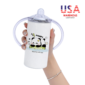 Lot de 30 gobelets à sublimation pour tout-petits, gobelets vierges de 12 oz pour enfants, <span class=keywords><strong>avec</strong></span> deux couvercles et une paille, livraison rapide depuis les États-Unis - Product Image 1