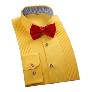 Colletto a maniche lunghe da <span class=keywords><strong>uomo</strong></span> e polsino interno con <span class=keywords><strong>camicia</strong></span> da smoking con pieghe rifilate davanti - Product Image 4