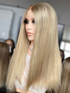 Proveedor de PELO SHY para pelucas de cabello humano kosher judías rusas prearrancadas HD encaje superior pelucas judías con nudos blanqueados - Product Image 2