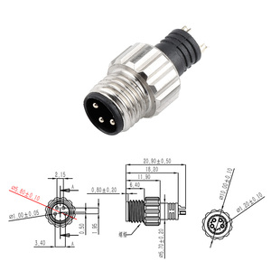 Chất lượng cao M8 Vòng ổ cắm hàng không cắm 2-8 pins IP67 không thấm nước phía trước phía sau gắn kết nam nữ kết nối tùy chỉnh - Product Image 3