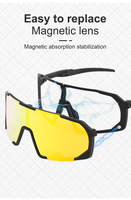 Lunettes de soleil de sport à monture magnétique TR90 avec logo personnalisé Lunettes de soleil de course polarisées intégrées anti-UV pour cyclisme sur route